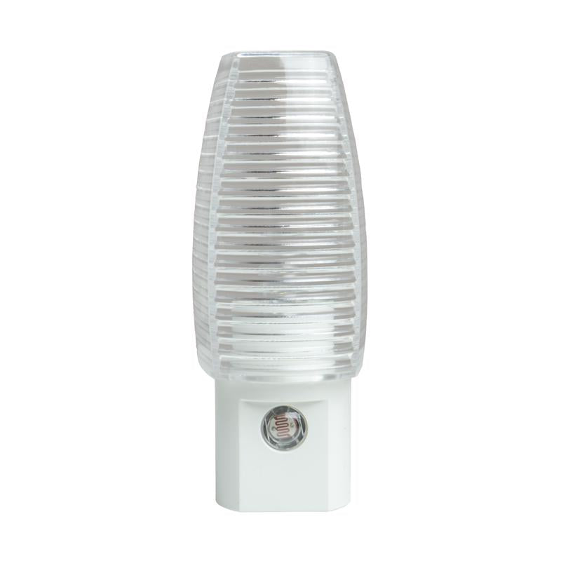 Emery Jensen NGHT LGHT LED photocell with automatic white light feature, suitable for outdoor security or pathway lighting.