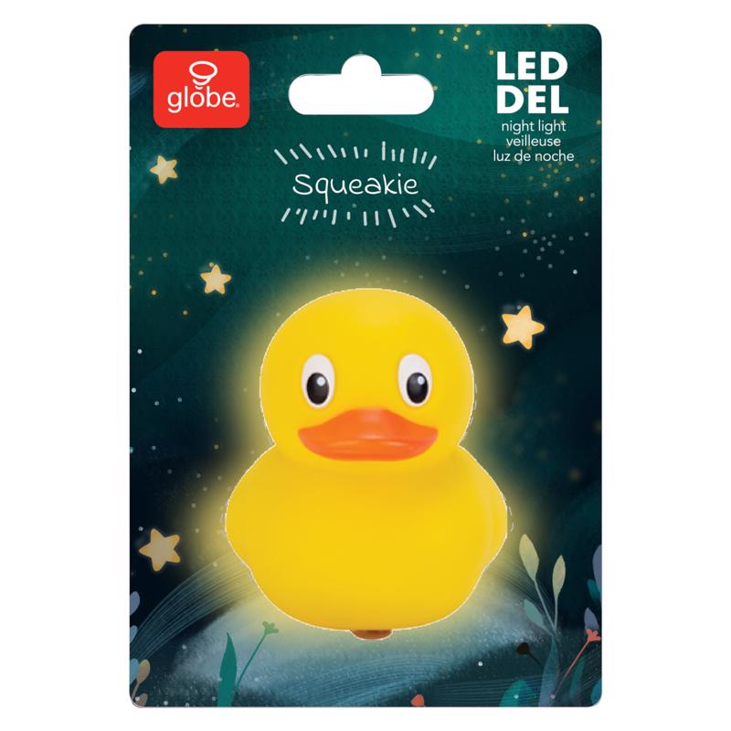 Emery Jensen LED night light in duck shape with photocell, providing gentle illumination at 10 lumens.
