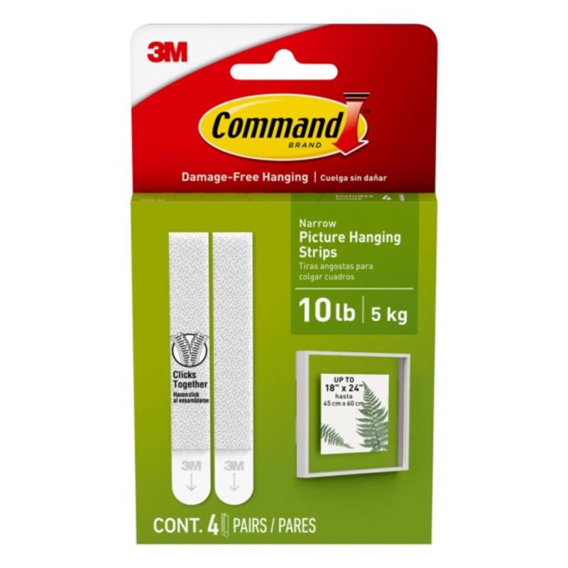 Emery Jensen CMD Hang Strip Narrow for picture hanging, showing the narrow hanging strip with hooks and mounting hardware.
