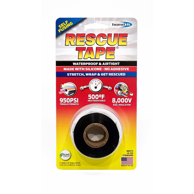 RESCUE TAPE 1" x 12' BLK