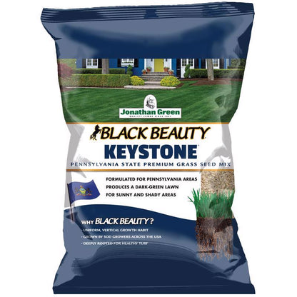 Emery Jensen GRSS SEED BB KEY PA 25 lb grass seed package for lawn or landscape, 10+ lb packaging visible in the image.