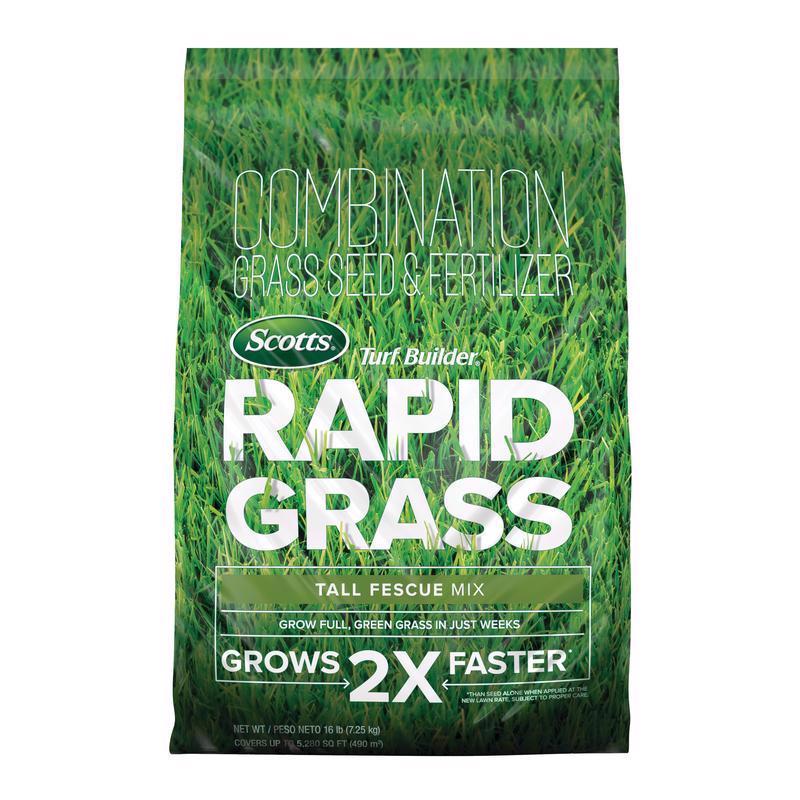 Emery Jensen Rapid Grass Fescue seed in 16-pound package, premium turf grass seed for lawn planting and landscaping.