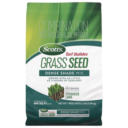 Emery Jensen grass seed package Dens SHD 2.4# for lawn, showing a clear view of the seed packet design and branding.