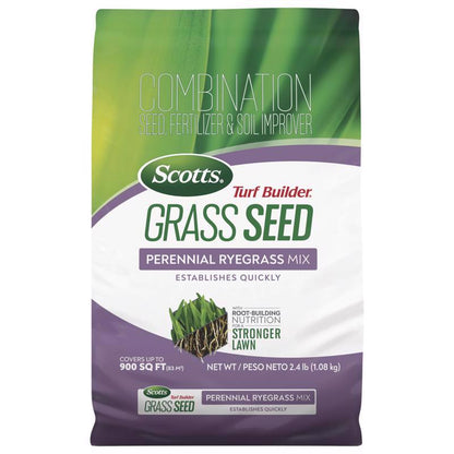 Emery Jensen perennial ryegrass grass seed in 2.4-pound package, ideal for lawn growth and overseeding.