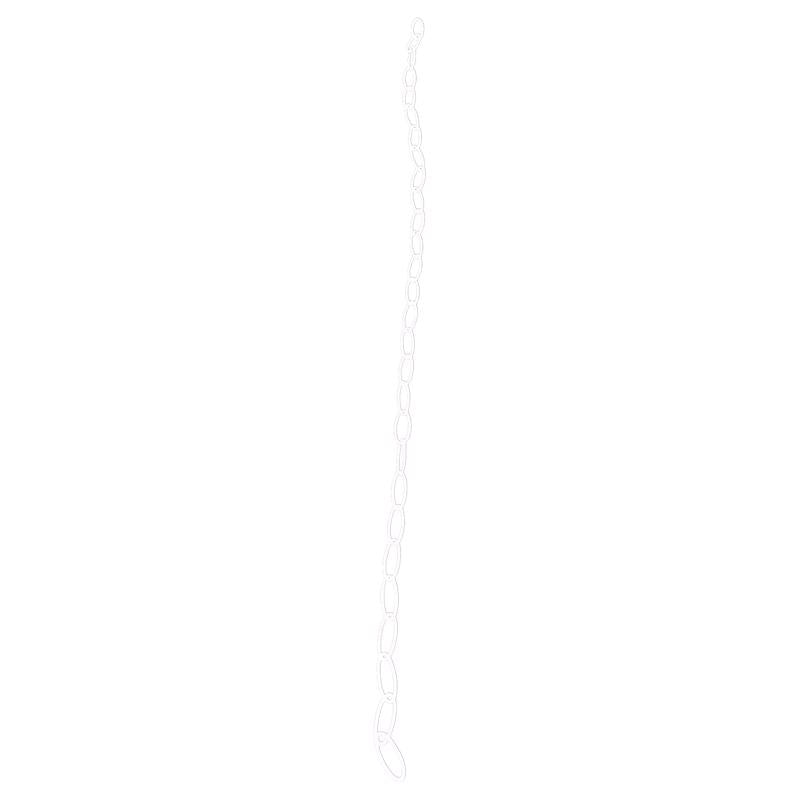 White 36-inch adjustable chain for plant hardware and accessories by Emery Jensen, featuring sturdy construction and secure links.