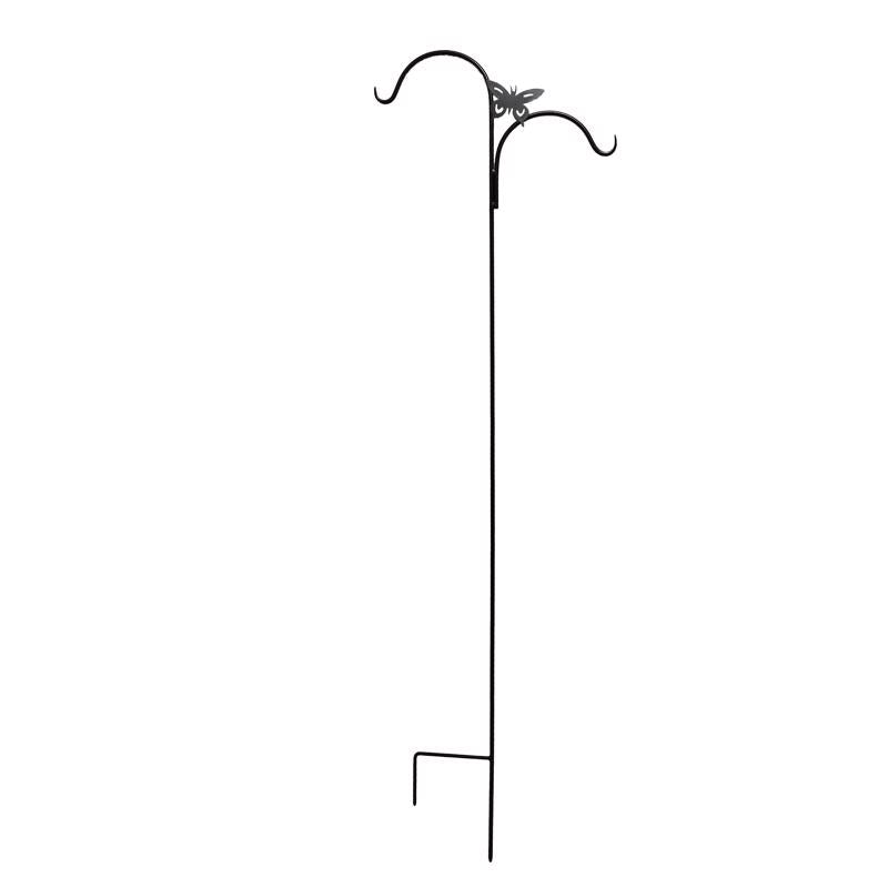 Emery Jensen 84-inch butterfly plant hook for outdoor garden or patio, durable metal plant hardware and accessories.