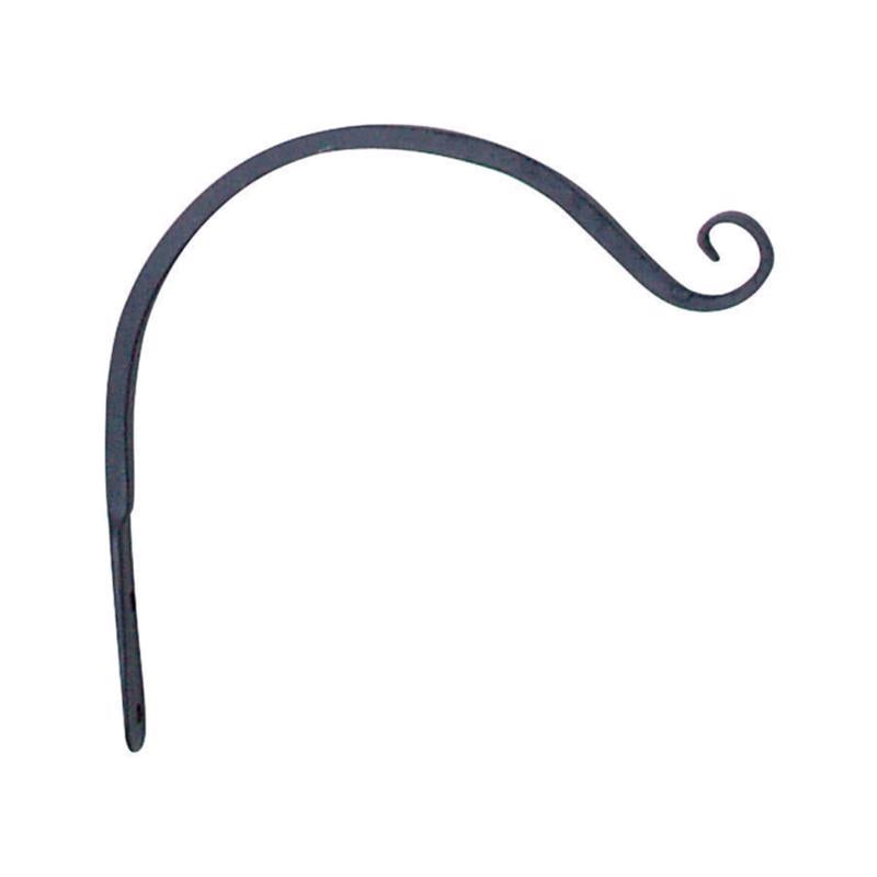 Emery Jensen 12-inch curved plant hook for outdoor plant hanging, made of durable metal for garden or porch.