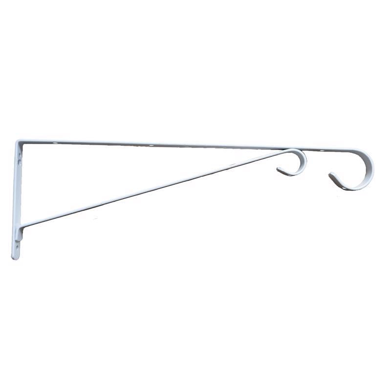 Emery Jensen 15-inch white plant hook, sturdy hardware for hanging plants, with a straight design and durable construction.