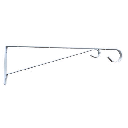 Emery Jensen 15-inch white plant hook, sturdy hardware for hanging plants, with a straight design and durable construction.