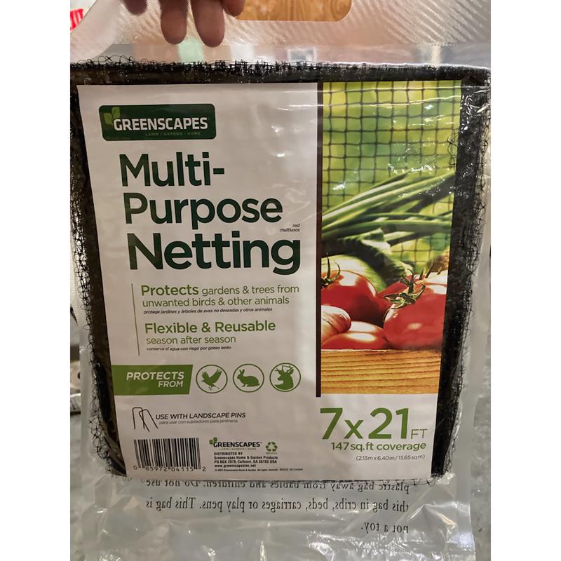 Emery Jensen garden netting, 7x21 feet plant protector, lightweight mesh for shielding plants from pests and harsh weather.