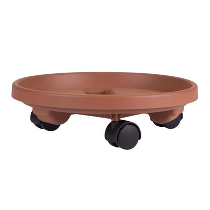Round Emery Jensen plant caddy basket, 12-inch size, designed for holding potted plants or decorative garden items.