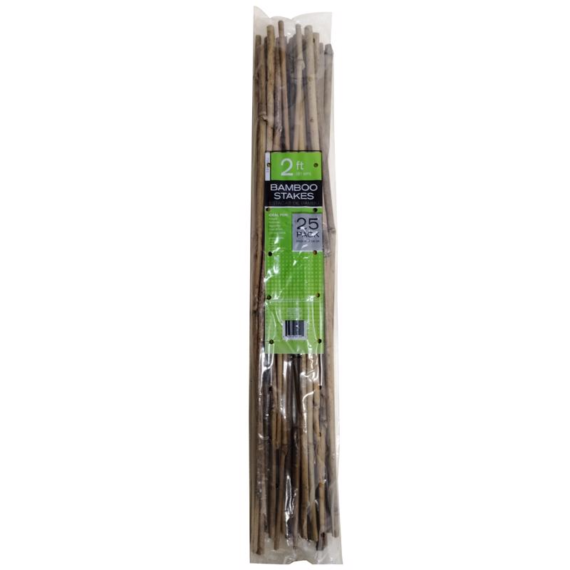 Bamboo plant support stakes, 2 feet tall, 25-pack from Emery Jensen for garden plant support and stability