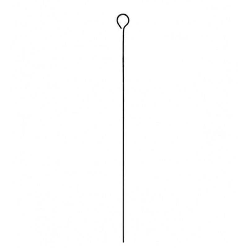 Green metal plant support stake, 28-inch Emery Jensen plant support for garden and outdoor plants.