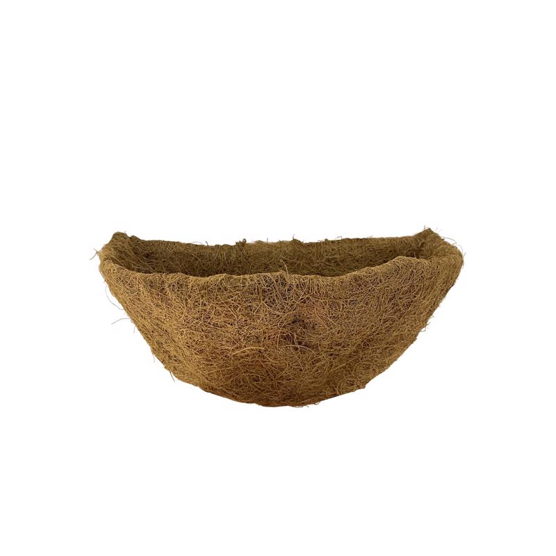 Emery Jensen 22-inch planter basket with natural coconut fiber lining, ideal for indoor or outdoor plant displays.