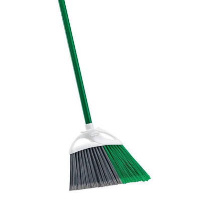 Six Emery Jensen Libman large 13-inch plastic brooms with angled heads, ideal for sweeping large areas.
