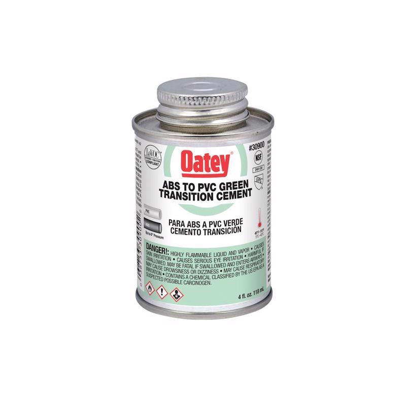 Emery Jensen plastic cement and primer for ABS to PVC pipes, 4oz bottle, suitable for plumbing and pipe repair.