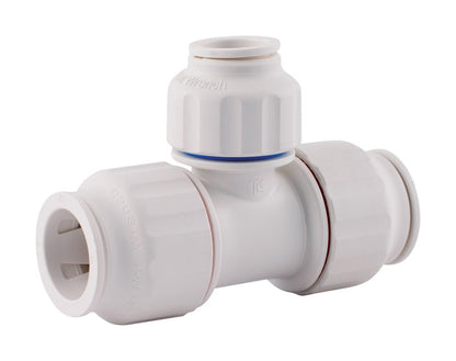 Emery Jensen Branch Tee 3/4x1/2 inch plastic CTS push fit fitting for plumbing applications.