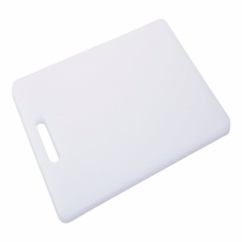 Emery Jensen plastic cutting board measuring 8x11 inches, durable kitchen prep surface, lightweight and easy to clean.