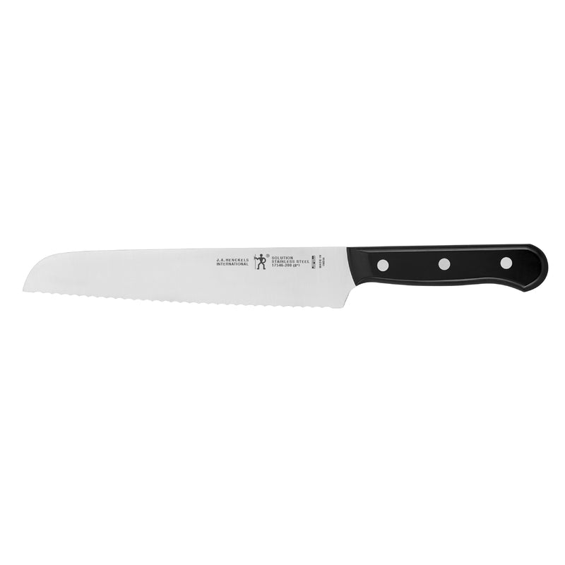 Emery Jensen 8-inch bread knife with stainless steel blade and plastic handle, open stock kitchen tool for slicing bread
