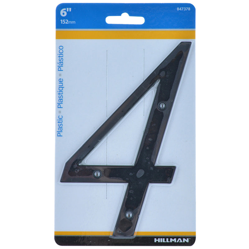 6" BLK #4 NAILON 1PC - Pack of 3