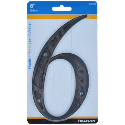 6" BLK #6 NAILON 1PC - Pack of 3