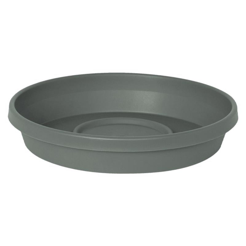 Round 4-inch plastic resin and foam plant scraper from Emery Jensen, shown with a smooth surface and ergonomic design.