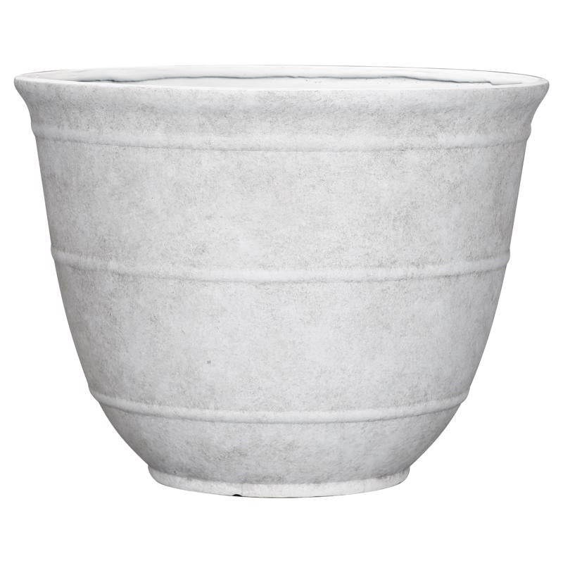PLNTR BRGHTN RND WHT 16"