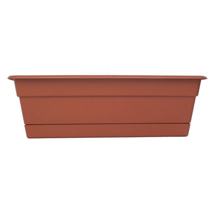 Emery Jensen 18-inch plastic resin and foam window box Tarcot for outdoor plant display and garden decoration.