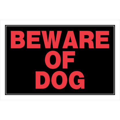 BEWARE OF DOG SIGN 8X12" - Pack of 6