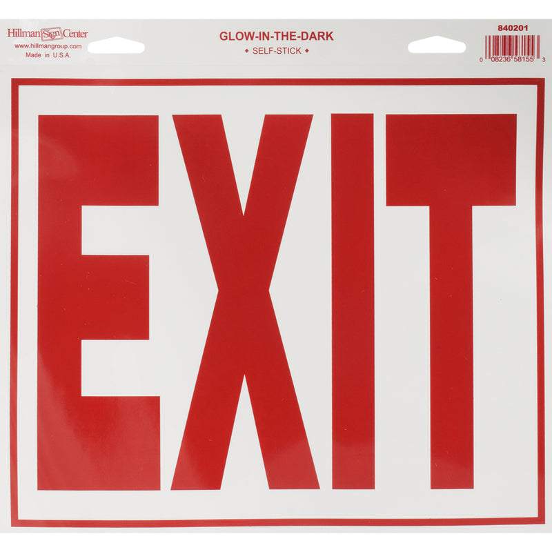DECAL EXIT GLOW 11X12" - Pack of 10