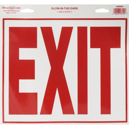 DECAL EXIT GLOW 11X12" - Pack of 10