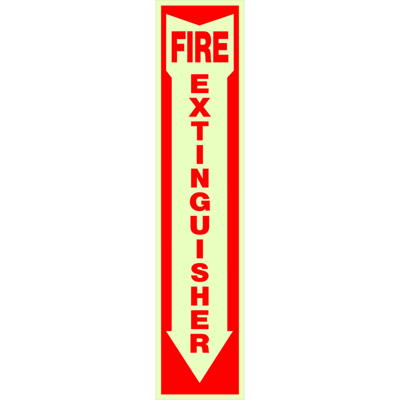 FIRE EXTNGSHR SIGN 4X18" - Pack of 10