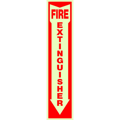 FIRE EXTNGSHR SIGN 4X18" - Pack of 10