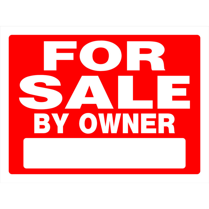 FOR SALE SIGN RED 18X24" - Pack of 6