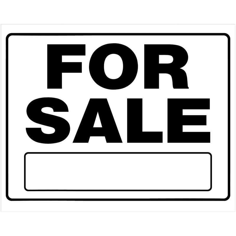 FOR SALE SIGN WHT 20X24" - Pack of 6