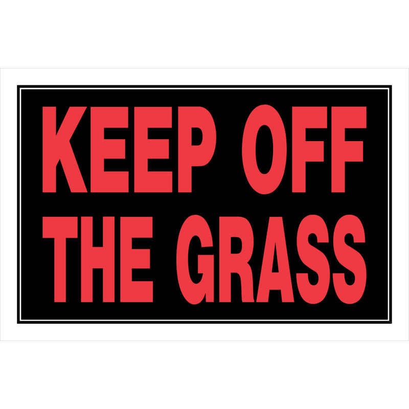 KEEP OFF GRSS SIGN 8X12" - Pack of 6