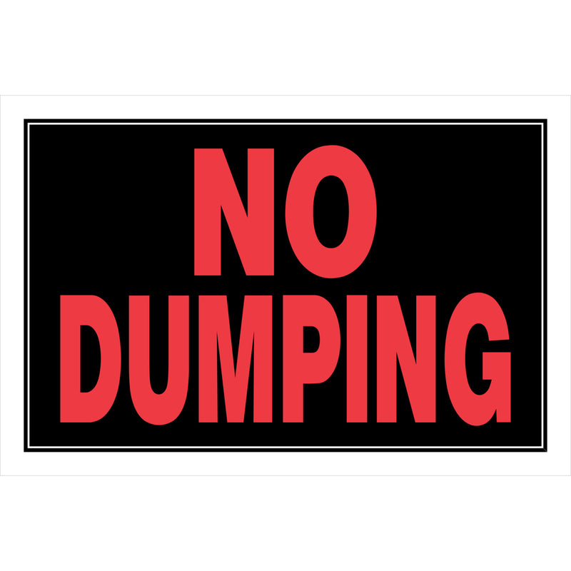 NO DUMPING SIGN 8X12" - Pack of 6