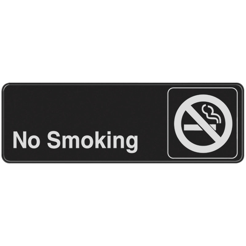 NO SMOKING SIGN 3"X9" - Pack of 6