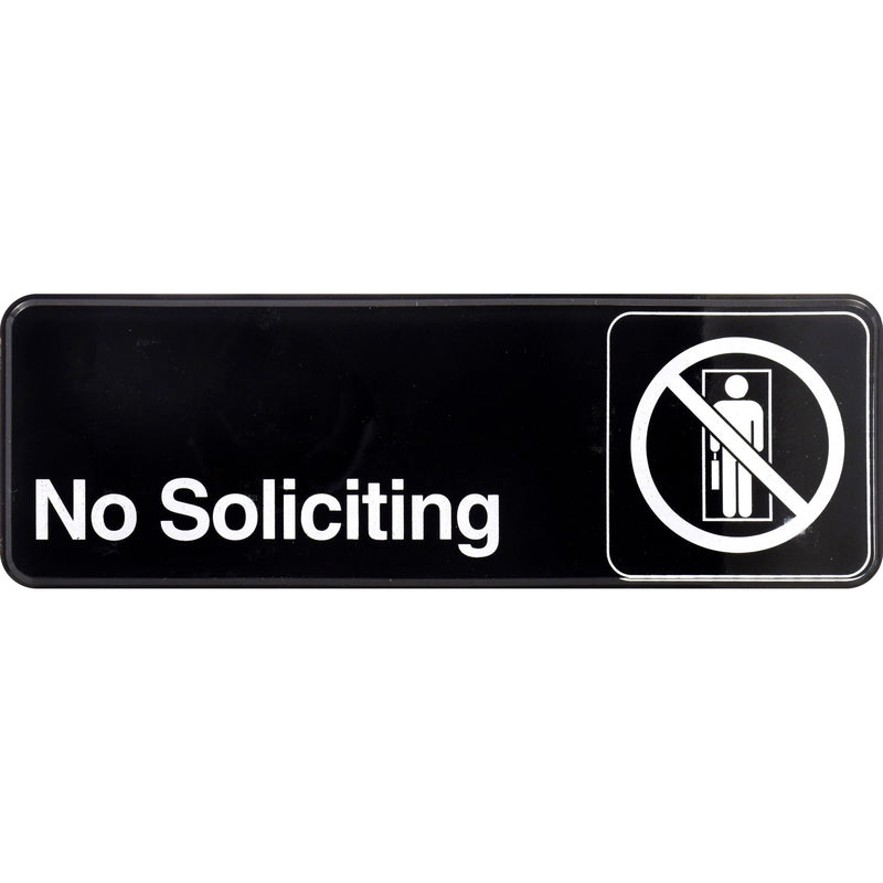NO SOLICITING SIGN 3"X9" - Pack of 6
