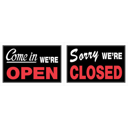 Open/close SIGN 8X12" - Pack of 6