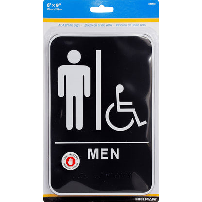 PLAQUE MEN RESTROOM 9X6" - Pack of 3