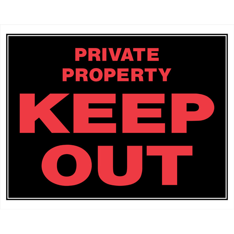 PRVATE PRPRY SIGN 15X19" - Pack of 6