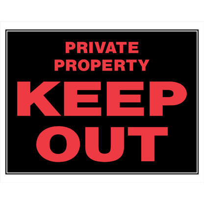 PRVATE PRPRY SIGN 15X19" - Pack of 6
