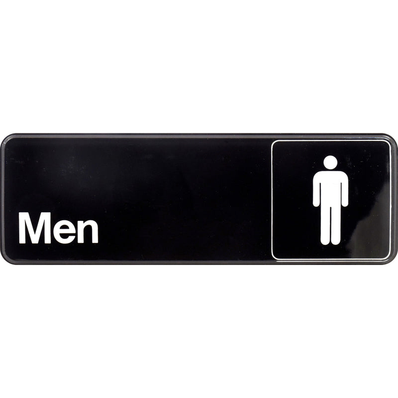 RESTROOM SIGN MEN 3"X9" - Pack of 6