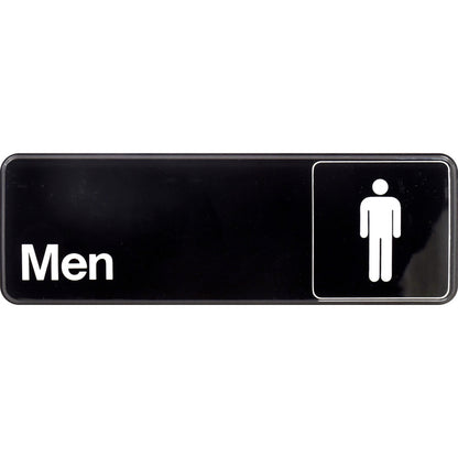 RESTROOM SIGN MEN 3"X9" - Pack of 6