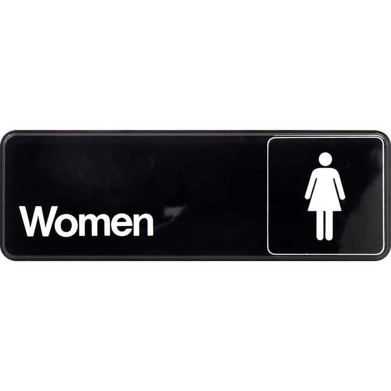 RESTROOM SIGN WMN 3"X9" - Pack of 6