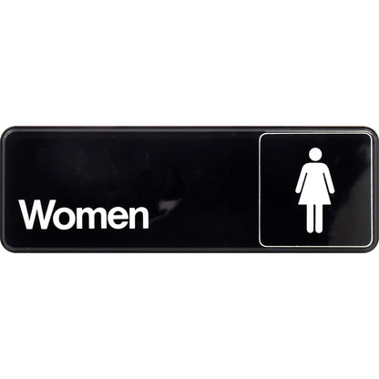 RESTROOM SIGN WMN 3"X9" - Pack of 6