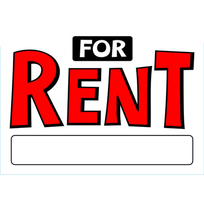 SIGN FOR RENT 10X14" - Pack of 6