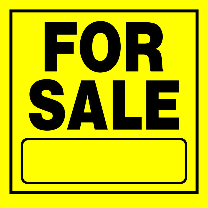 SIGN FOR SALE 11X11" - Pack of 6