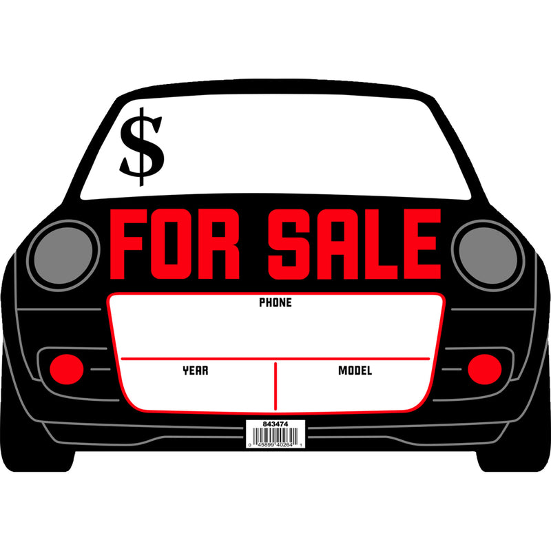 SIGN FR SALE AUTO 10X14" - Pack of 6